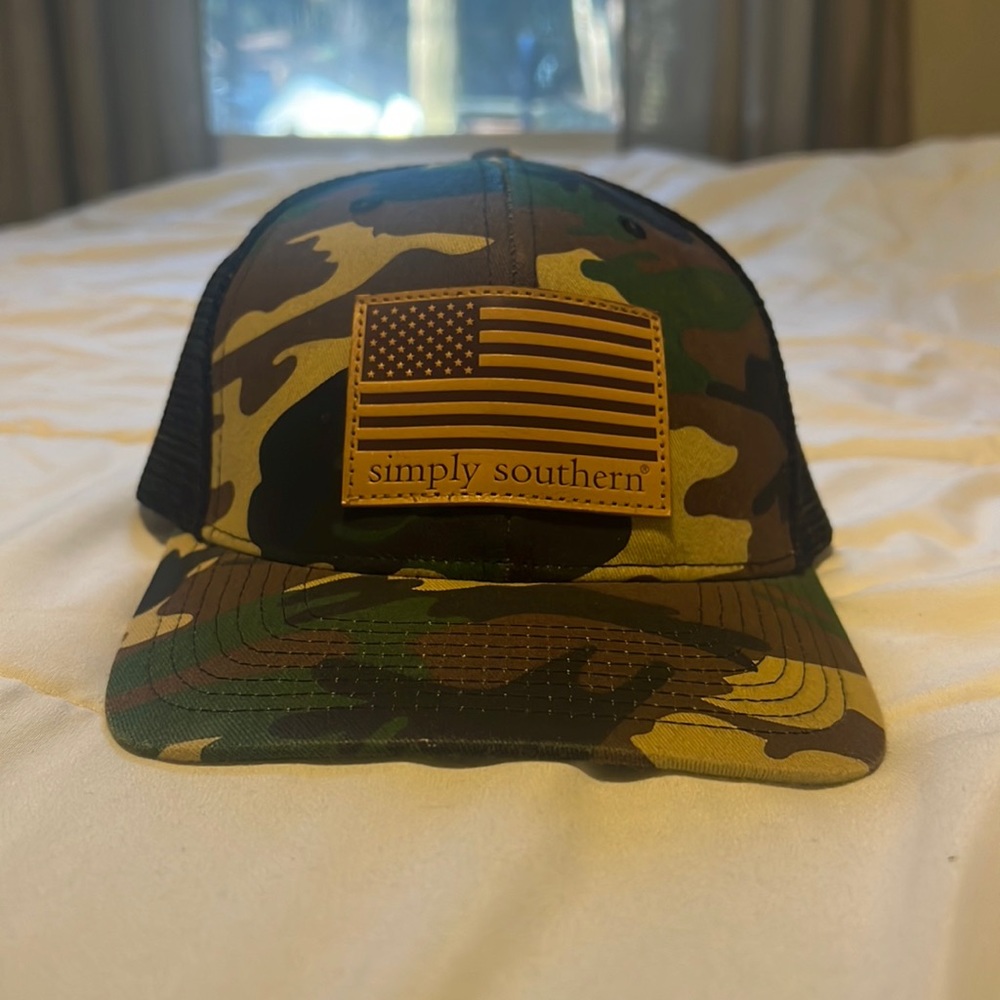 Simply Southern Camouflage American Flag Patch SnapBack